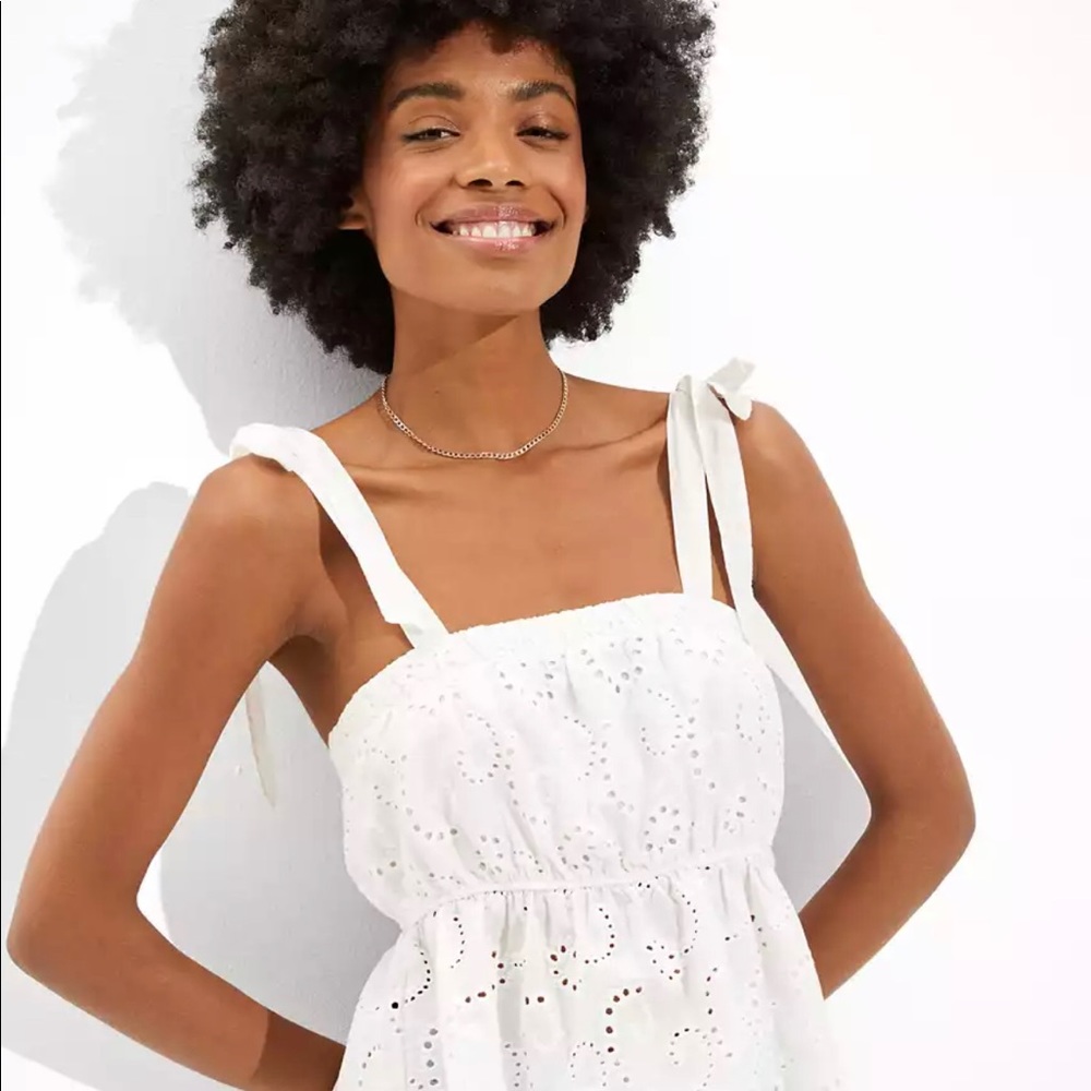 American Eagle Tie-Strap Baby Doll Top